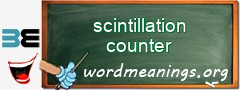 WordMeaning blackboard for scintillation counter